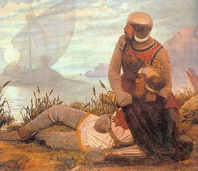 John Garrick The Death of King Arthur oil painting image